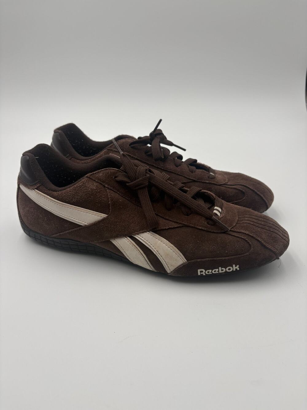 Reebok Driving Metal X Sneakers Men's US 11 Dark Brown Suede Low Top Lace Up